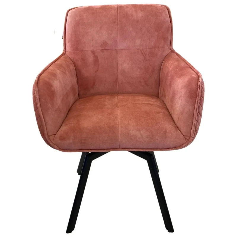 Exquisiter Drehstuhl 360° + Return-Funktion SPLENDID rose Samt
