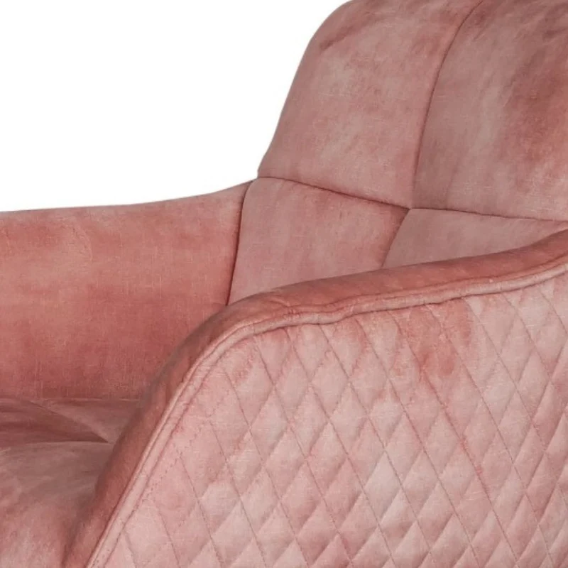 Exquisiter Drehstuhl 360° + Return-Funktion SPLENDID rose Samt