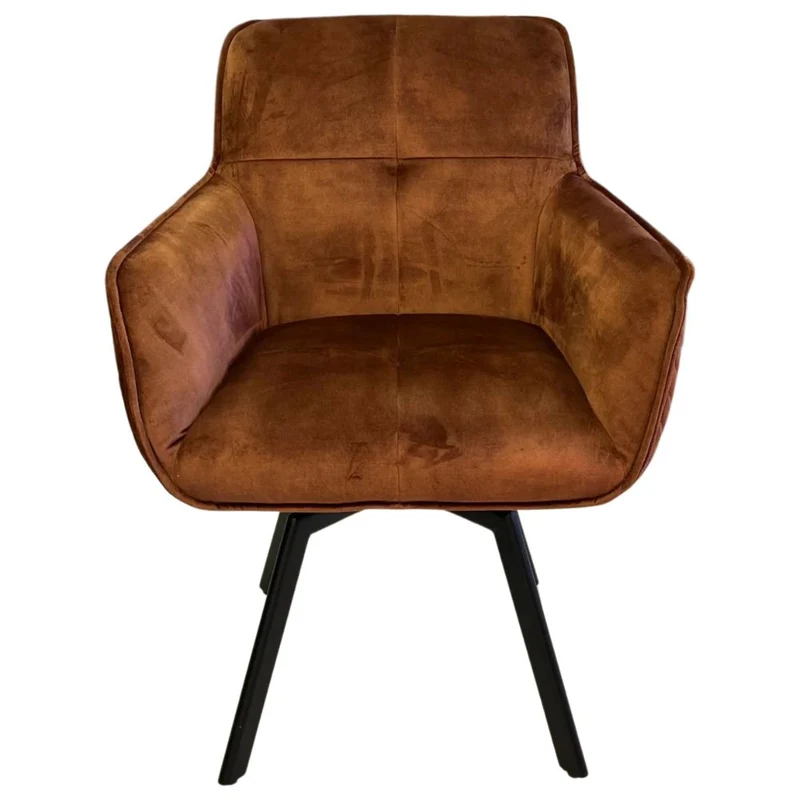 Exquisiter Drehstuhl 360° + Return-Funktion SPLENDID bronze Samt