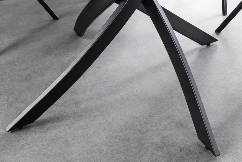 Design Esstisch AMICA 120cm anthrazit Beton-Optik Keramik