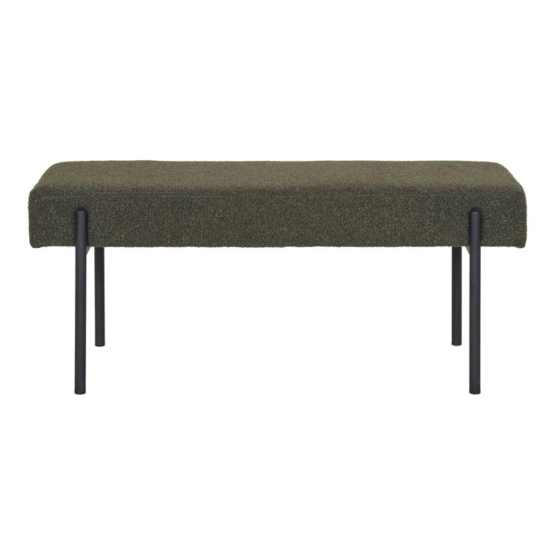 Design Sitzbank NORDIC 100cm dunkel-grün Bouclé