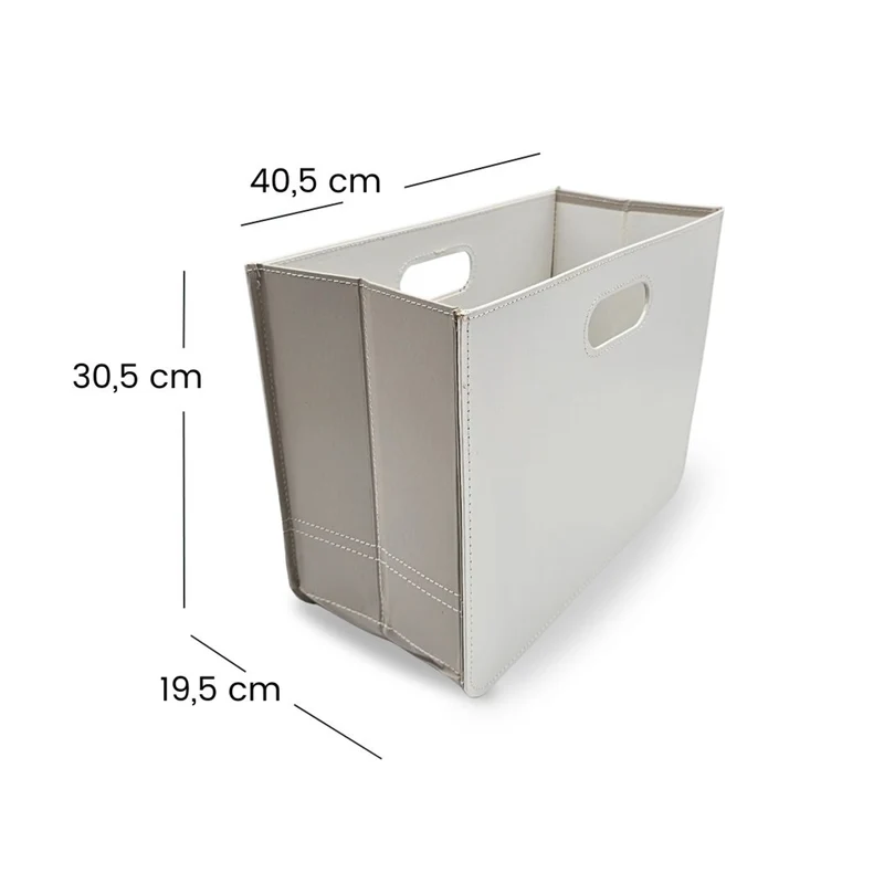 DESIGN ZEITUNGSKORB "BUSINESS" | beige, 30,5 cm | Magazinhalter