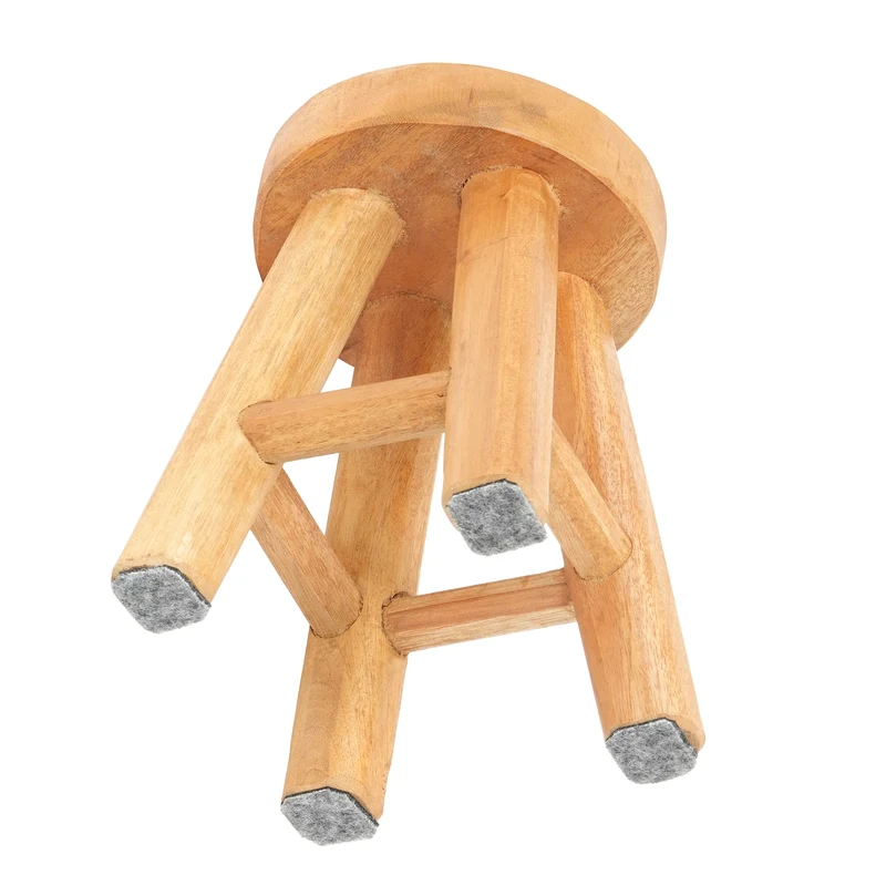 PFLANZEN HOCKER "MALIK" | Mahagoni Holz, 19cm | Kleiner Blumen Schemel