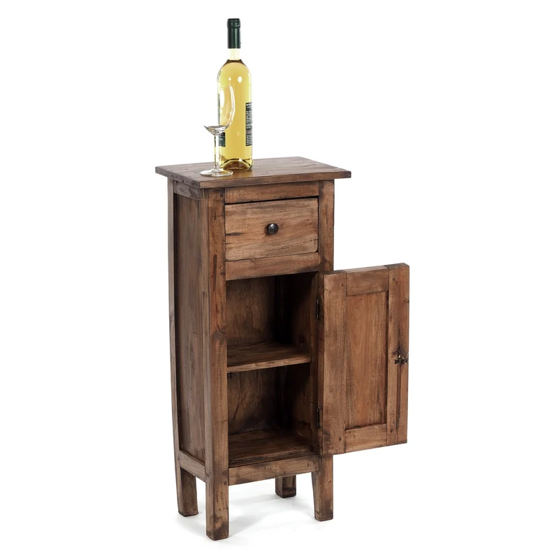 FLURSCHRANK PLANT 80x36cm (HxB) Massivholz | Telefontisch | Farbe: 02 hellbraun