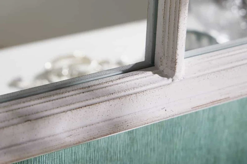 Shabby Chic Rundbogen-Fenster-Spiegel 100cm weiss Landhaus