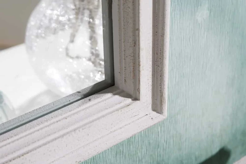 Shabby Chic Rundbogen-Fenster-Spiegel 100cm weiss Landhaus