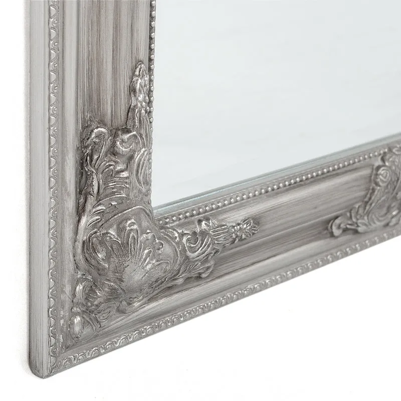 Eleganter Barock Spiegel BESSA 180x60cm silber-antik Holzrahmen
