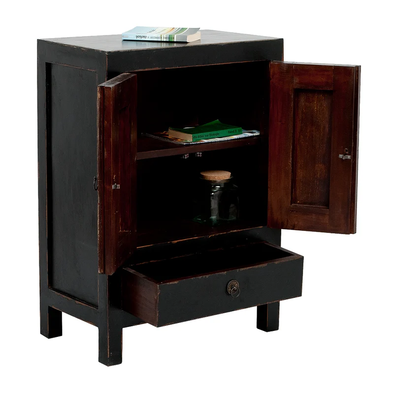 Kommode ASIA-M Shabby Schwarz