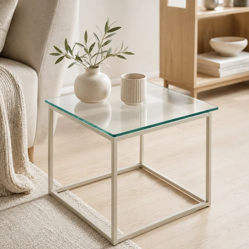 Glasplatte TERRY 50x50cm Quadratisch Gehärtetes Glas