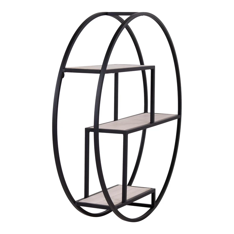 Modernes Regal OSLO Metall+Holz ca. D62cm