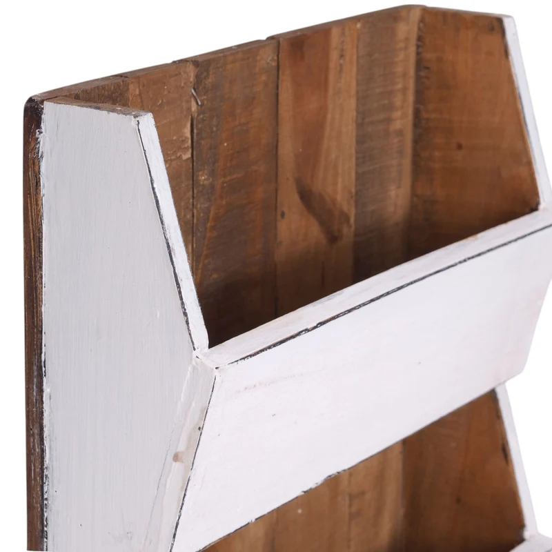 ZEITUNGSREGAL "NEWS 60" | Mahagoni, 60x38x11cm (HxBxT) | Wandregal | Farbe: 06 weiß-landhaus