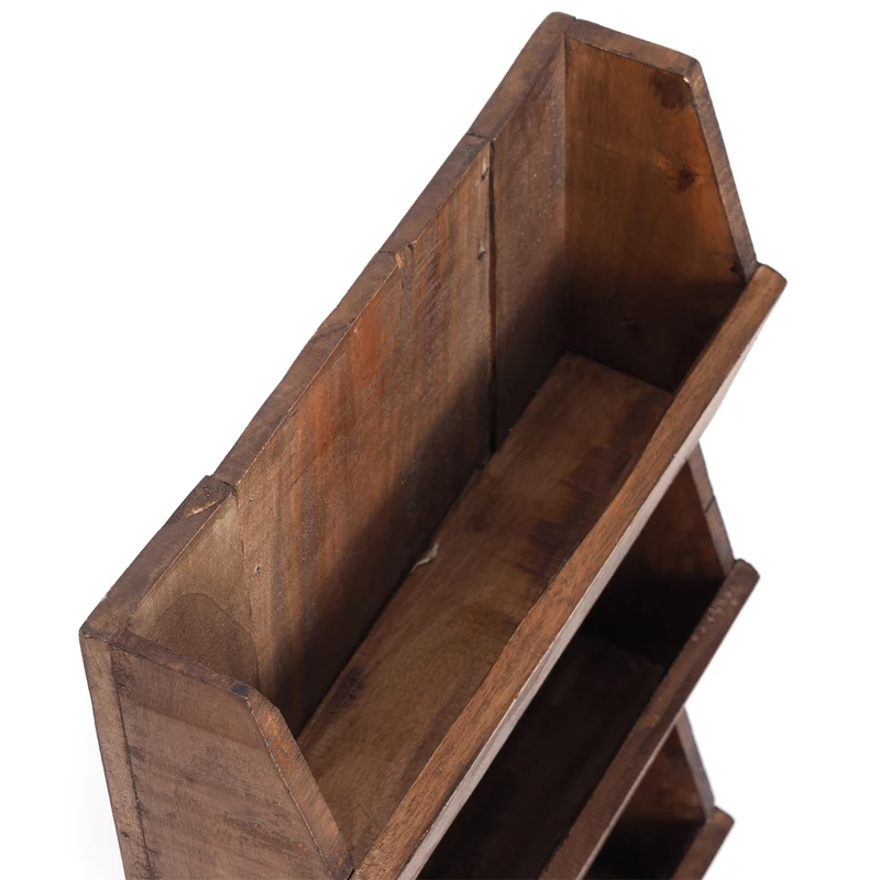 ZEITUNGSREGAL "NEWS 60" | Mahagoni, 60x38x11cm (HxBxT) | Wandregal | Farbe: 02 hellbraun