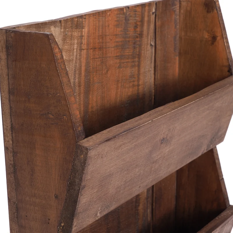 ZEITUNGSREGAL "NEWS 60" | Mahagoni, 60x38x11cm (HxBxT) | Wandregal | Farbe: 02 hellbraun