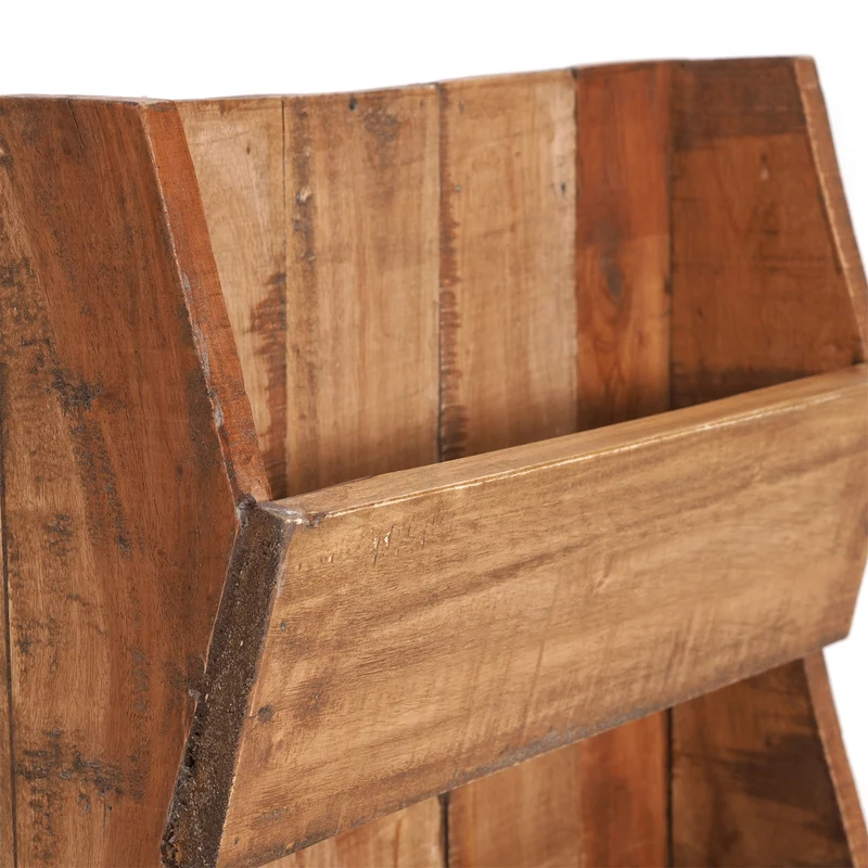 ZEITUNGSREGAL "NEWS 60" | Mahagoni, 60x38x11cm (HxBxT) | Wandregal | Farbe: 01 natur-vintage