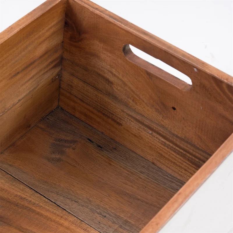 ROLLBARE HOLZKISTE "BOX" | 26x45x30 cm, Mahagoni | Aufbewahrung | Farbe: 06 weiß-landhaus