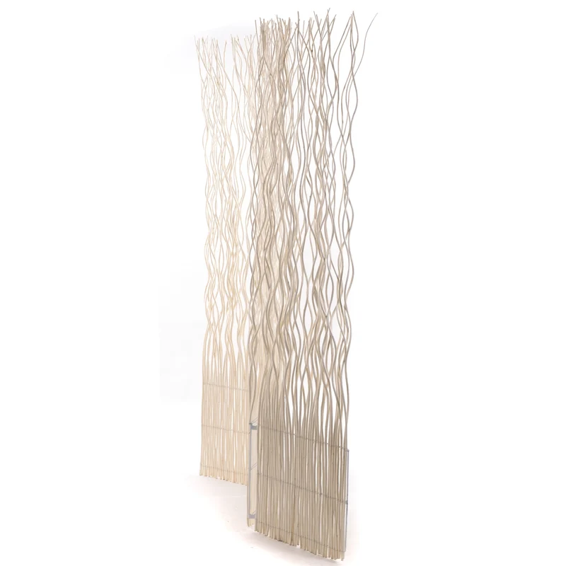 RAUMTEILER "WAVE 3" | Weide, 170x120cm (HxB) | Paravent, Trennwand | Farbe: geblichen