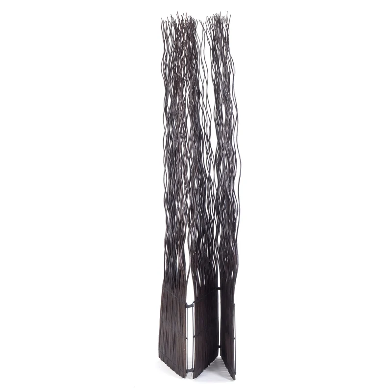 RAUMTEILER "WAVE 3" | Weide, 170x120cm (HxB) | Paravent, Trennwand | Farbe: braun