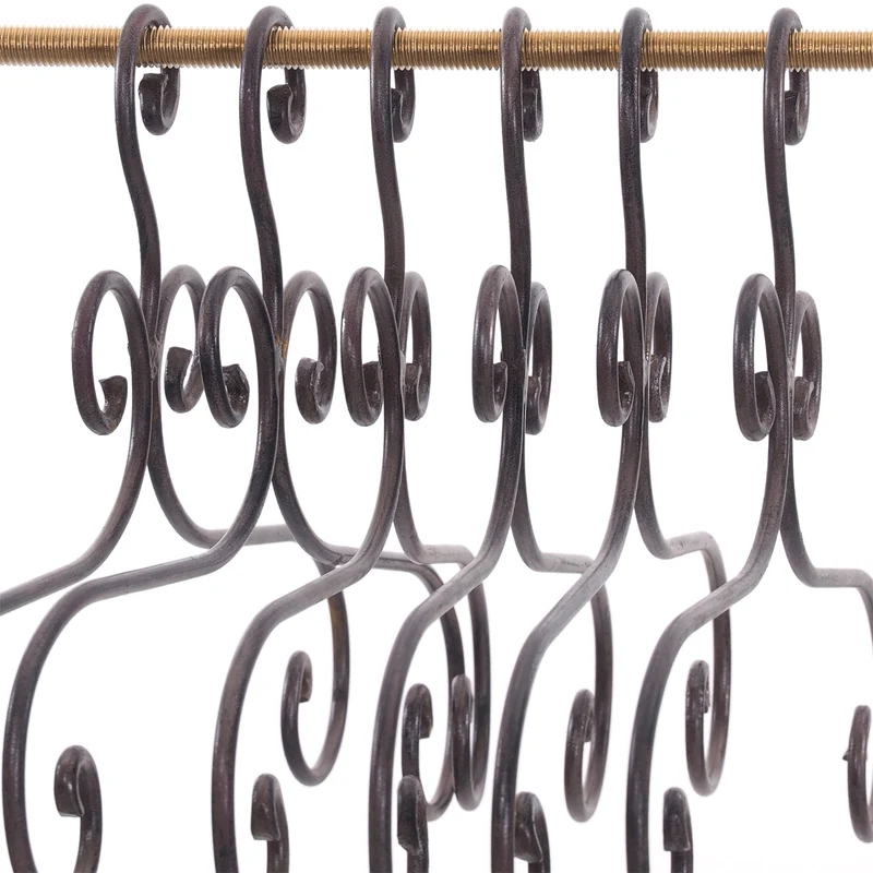 KLEIDERBÜGEL 6 ER SET "AMELIE" | Metall, braun, 41cm | Kleiderhaken