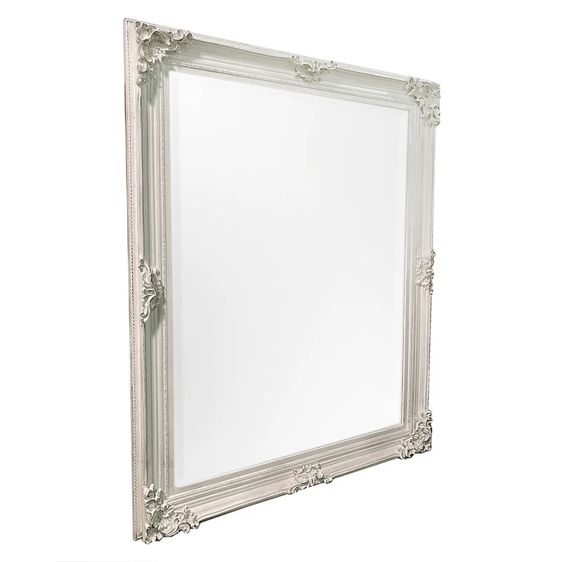 Barocker Wandspiegel BLOME Vintage Weiß ca.145x113cm Holzrahmen