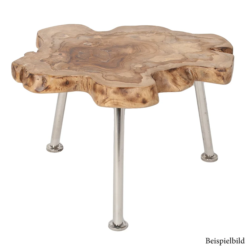 Teak Beistelltisch ANOMALA-L ca. D40-50cm Natural