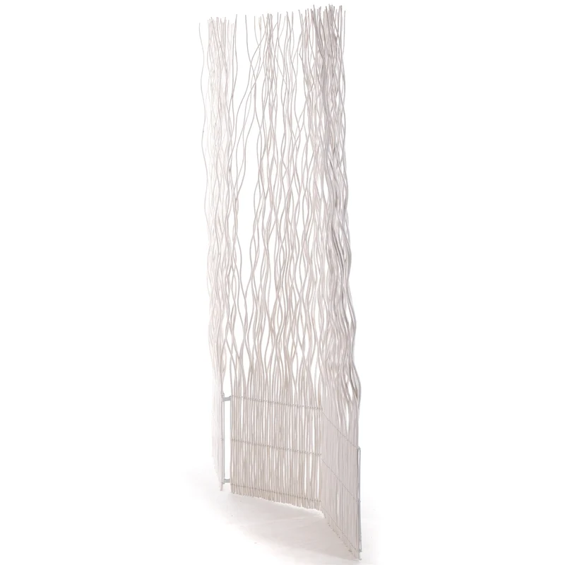 RAUMTEILER "WAVE 3" | Weide, 170x120cm (HxB) | Paravent, Trennwand | Farbe: weiß