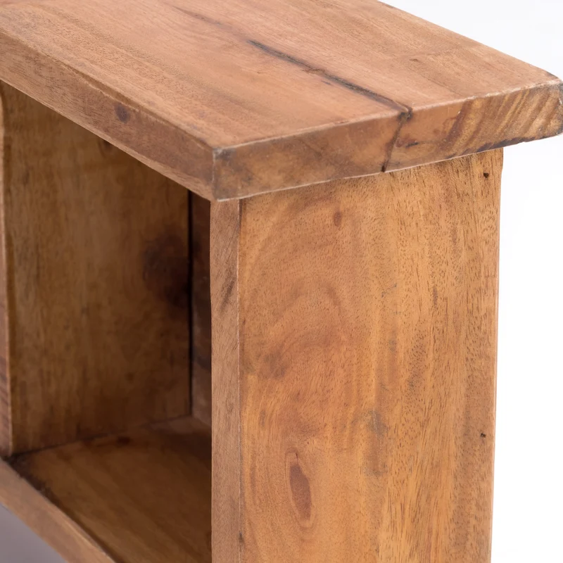 RUSTIKALE WANDGARDEROBE mit Fächern "VINTAGE 70" | 70x27x11cm(BxHxT) | Farbe: 08 honigfarben gewachst