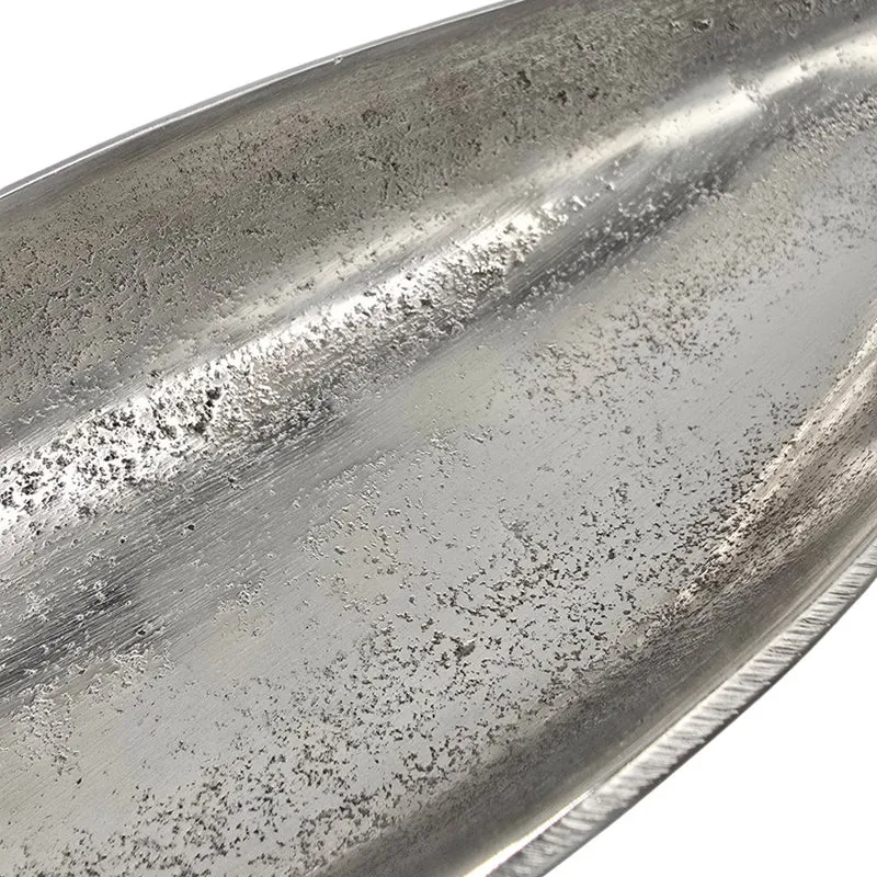 DEKO SCHALE "SHORT LEAF" | 40 cm, silber | Dekoteller