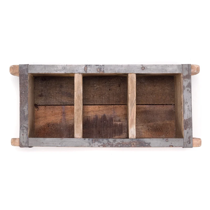 HOLZ ZIEGELFORM "BRICK" | Recyclingholz | Vintage Holzziegel | Anzahl: 3-Fächer