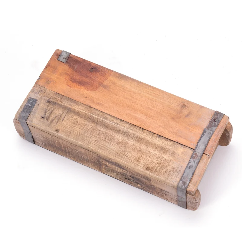 HOLZ ZIEGELFORM "BRICK" | Recyclingholz | Vintage Holzziegel | Anzahl: 3-Fächer