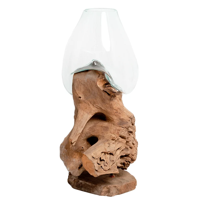 Aussergewöhnliches Deko-Objekt DROP-UNO ca. H70cm Teak Unikat
