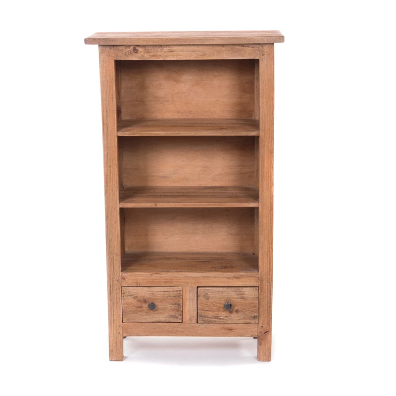 BÜCHERSCHRANK "LIBROS" | Mahagoni Holz, 102 cm | Holzregal