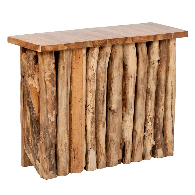 Massive Teak Konsole ALGO Natural 100cm Unikat Konsolentisch