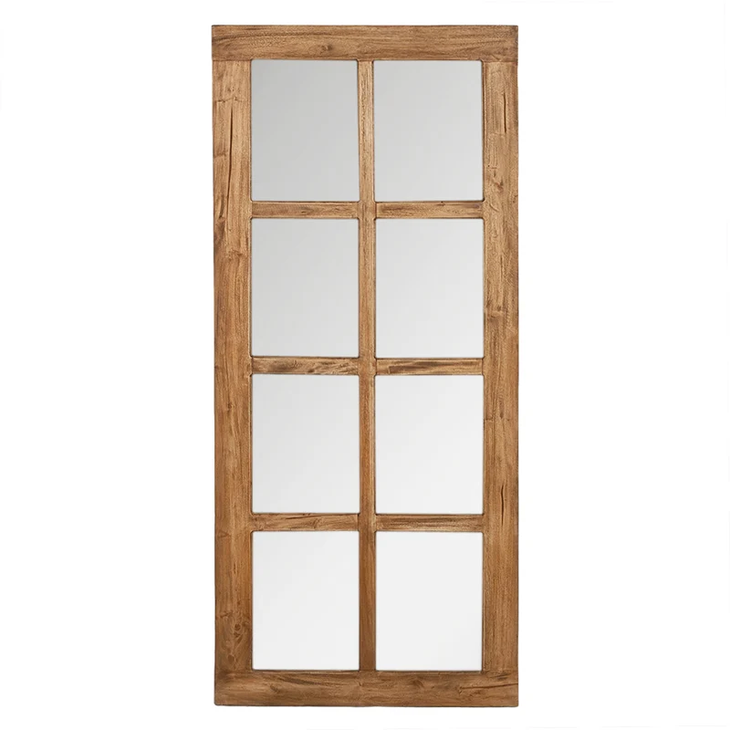 Landhaus Spiegel WINDOW Antik-Natural ca. 180x80cm Holzrahmen