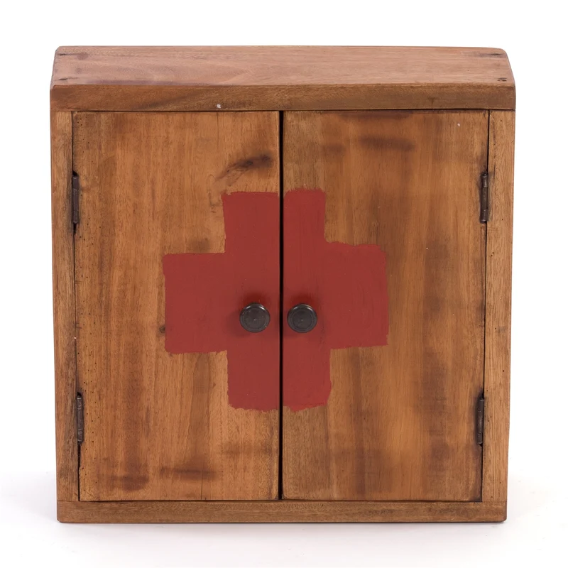 MEDIZINSCHRANK "MEDIC" | 35x35x13 cm, Mahagoni | Wandschrank | Farbe: 08 honigfarben gewachst