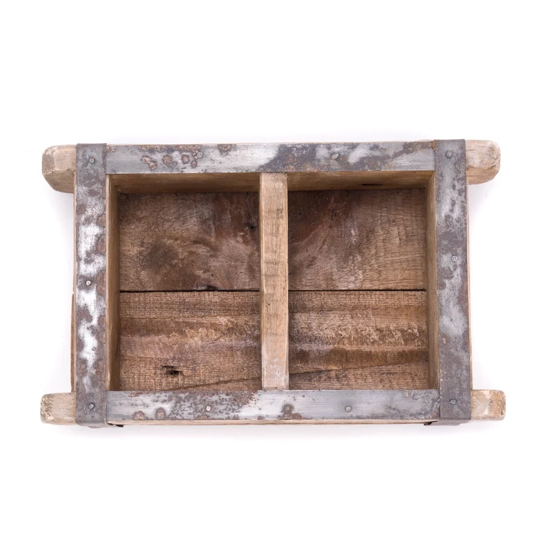 HOLZ ZIEGELFORM "BRICK" | Recyclingholz | Vintage Holzziegel | Anzahl: 2-Fächer