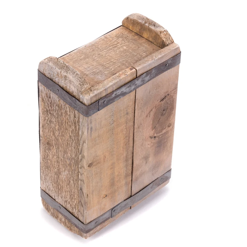 HOLZ ZIEGELFORM "BRICK" | Recyclingholz | Vintage Holzziegel | Anzahl: 2-Fächer