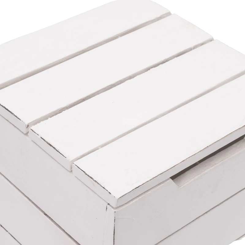 HOCKER "STORAGE 50" | 50x35cm (HxB), Altholz | Wäschebox | Farbe: 06 weiß-landhaus