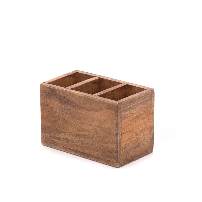 BESTECKKASTEN mit Tafel | Mahagoni Holz, 18 cm | Tischbutler