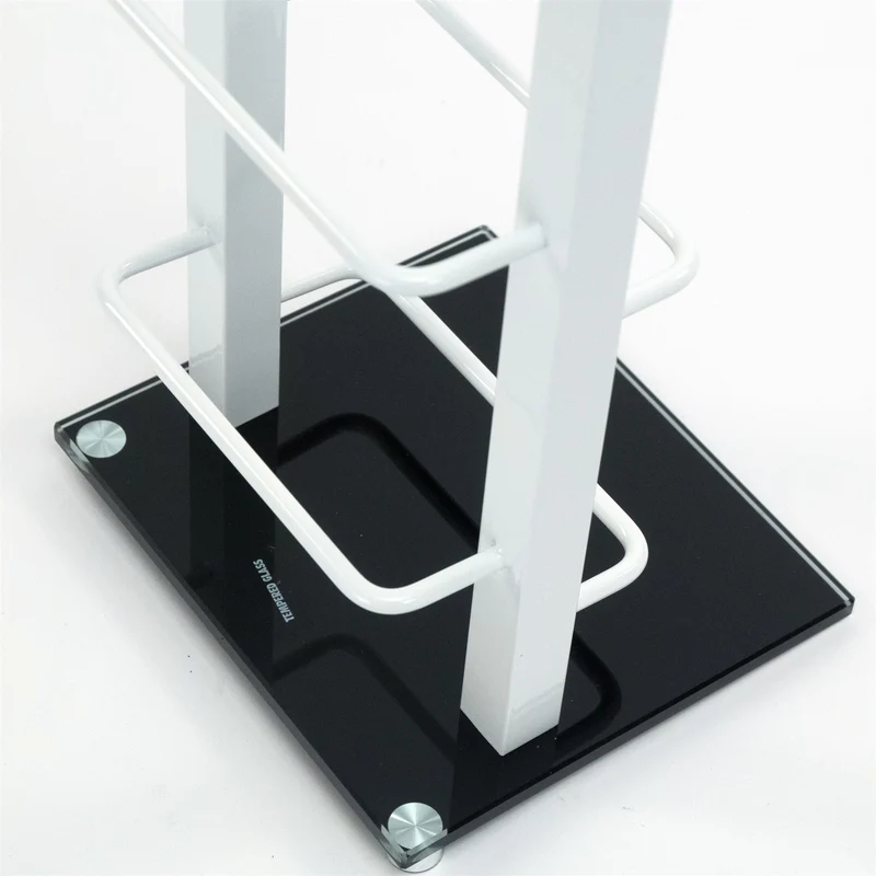 DESIGN CD STÄNDER "TOWER" | 138 cm, Metall | für 126 CDs | Farbe: weiß