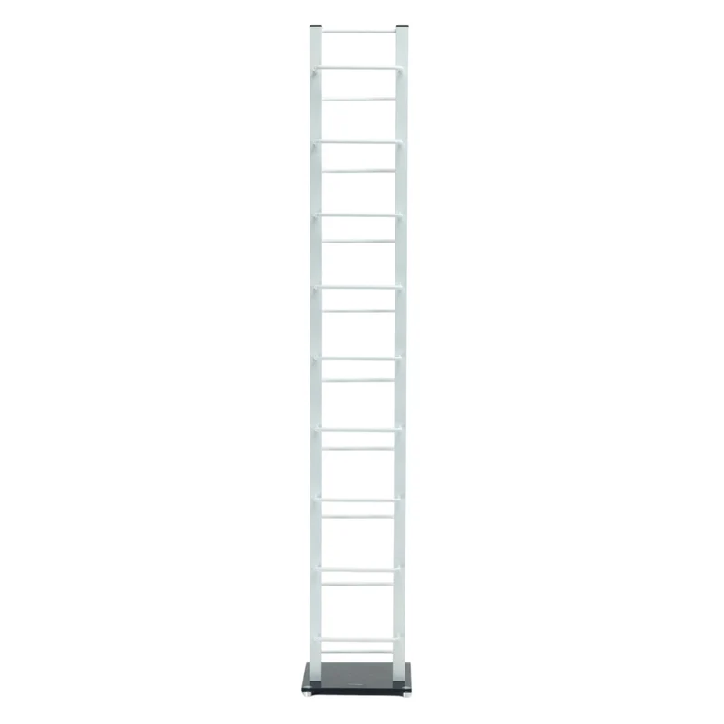 DESIGN CD STÄNDER "TOWER" | 138 cm, Metall | für 126 CDs | Farbe: weiß