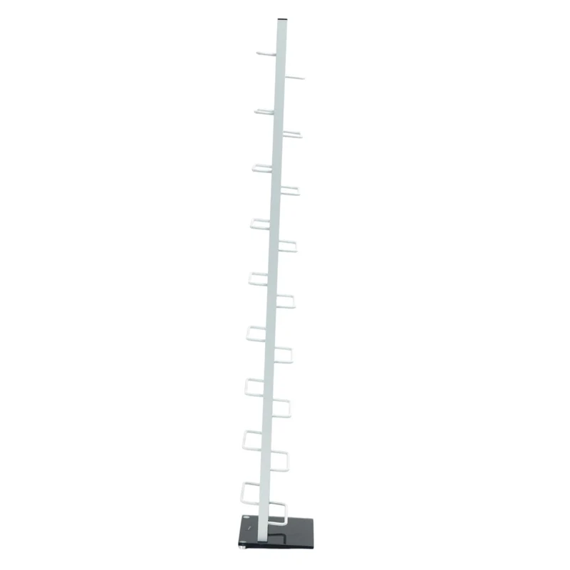 DESIGN CD STÄNDER "TOWER" | 138 cm, Metall | für 126 CDs | Farbe: weiß