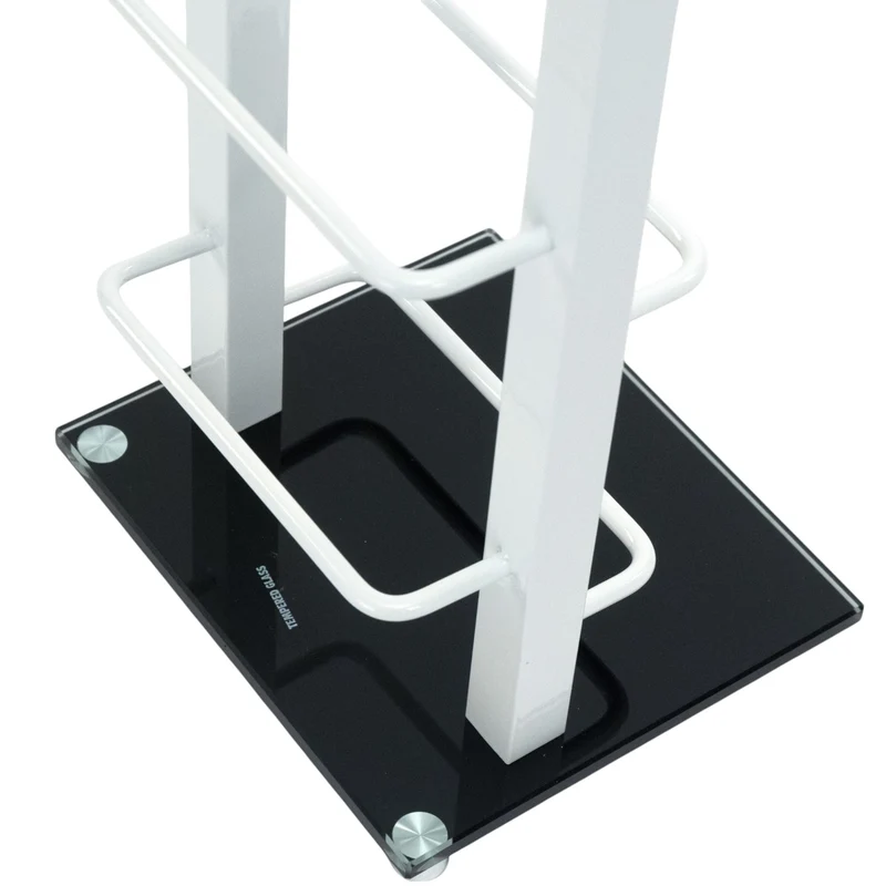 DESIGN CD STÄNDER "TOWER" | 138 cm, Metall | für 126 CDs | Farbe: weiß