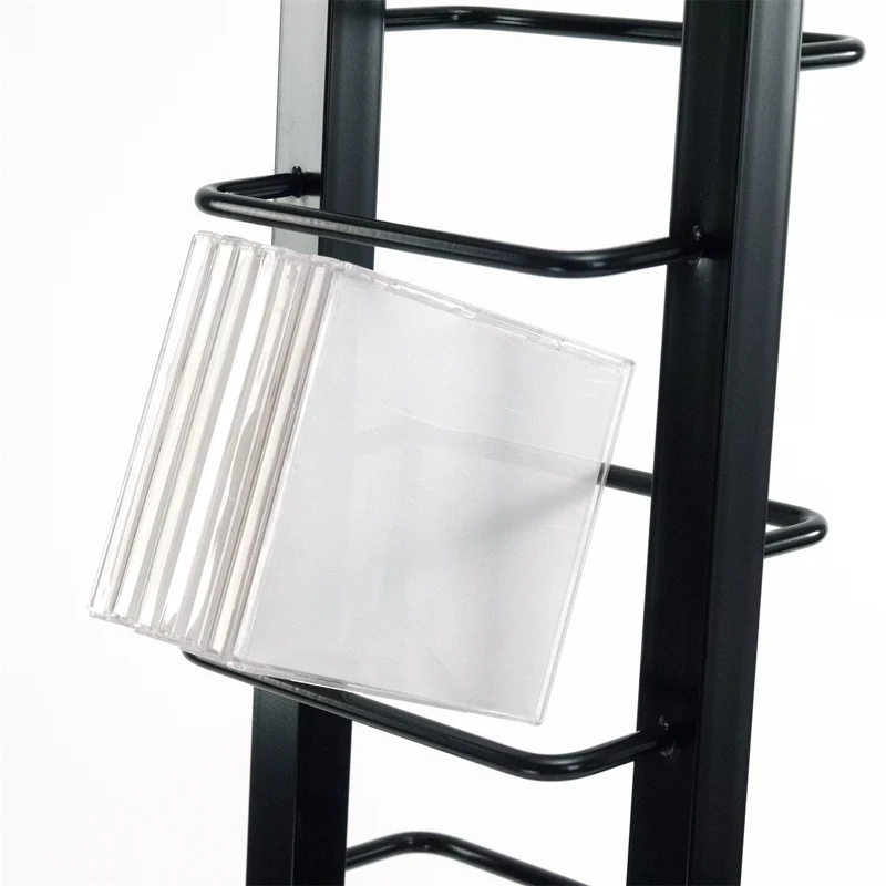 DESIGN CD STÄNDER "TOWER" | 138 cm, Metall | für 126 CDs | Farbe: schwarz