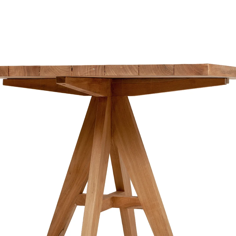 Teak Esstisch LEO 80cm Gartentisch Küchentisch
