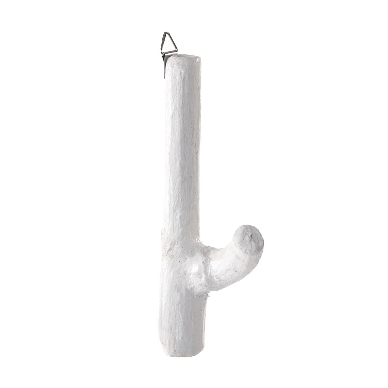GARDEROBENHAKEN LIMB | Teakholz ca. 15cm(H) Garderobenhaken aus Ästen | Farbe: 06 weiß-landhaus
