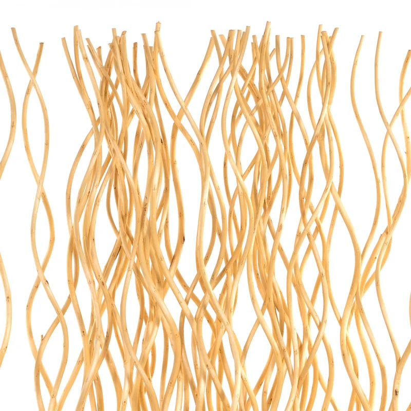 RAUMTEILER "WAVE" | Weidenholz, 170x40cm (HxB) | Paravent, Trennwand | Farbe: honigfarben