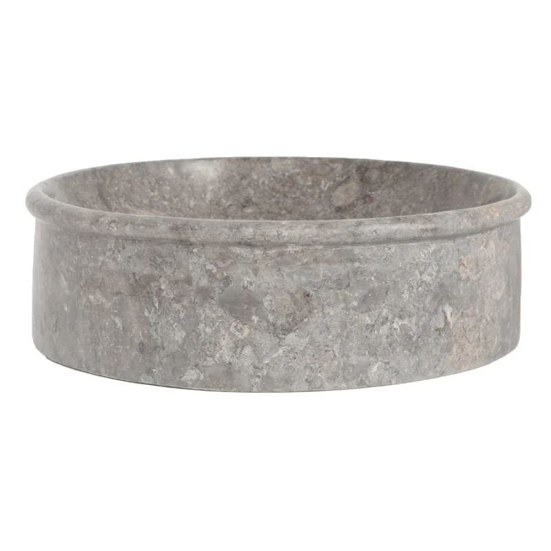 Marmor Waschbecken MARMER-oval Grau