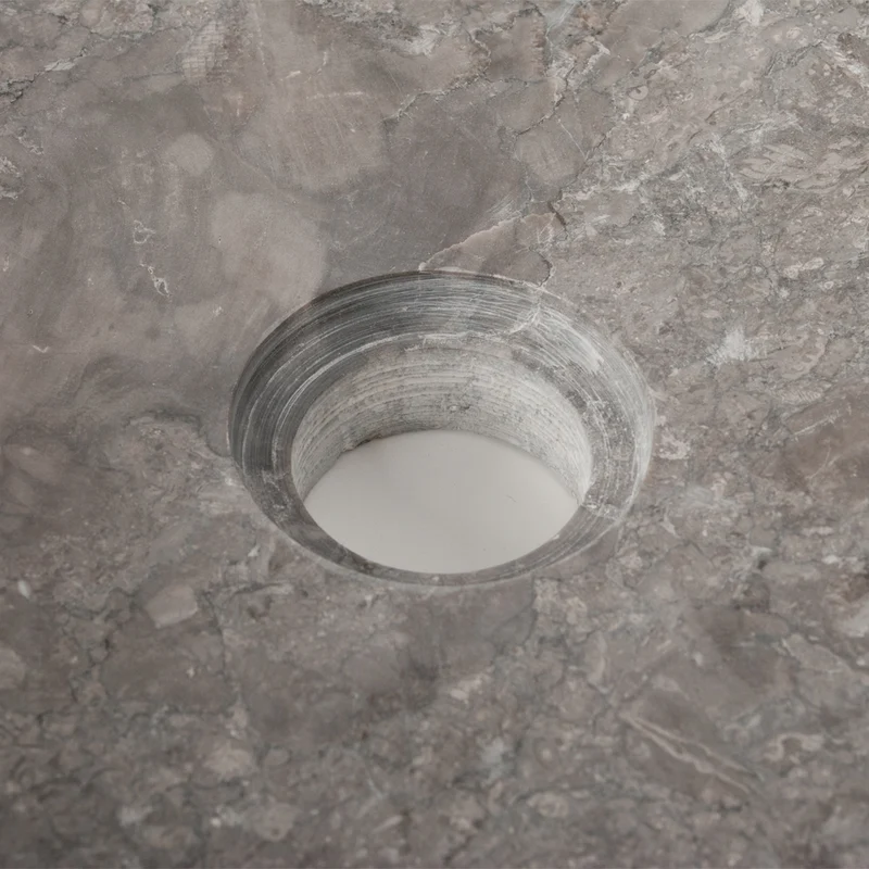 Marmor Waschbecken MARMER-oval Grau