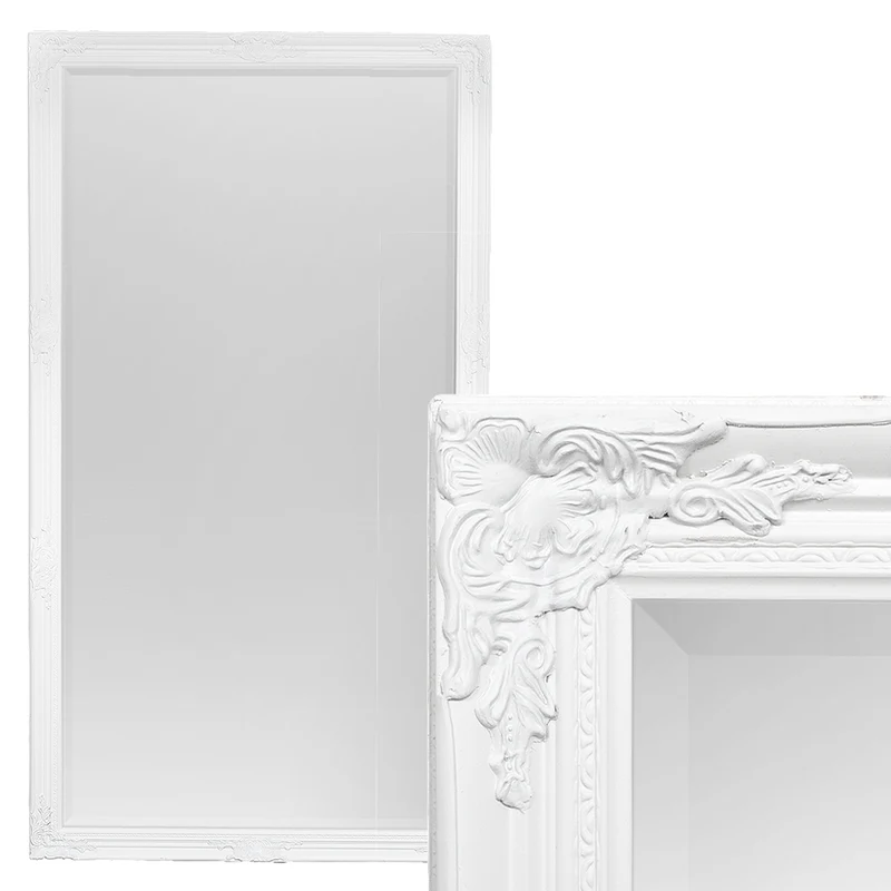 Eleganter Spiegel HOUSE barock Antik-Weiß 180x100cm Holzrahmen