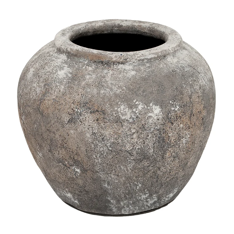 Deko-Vase KOROPI Antik-Grau ca. H20cm